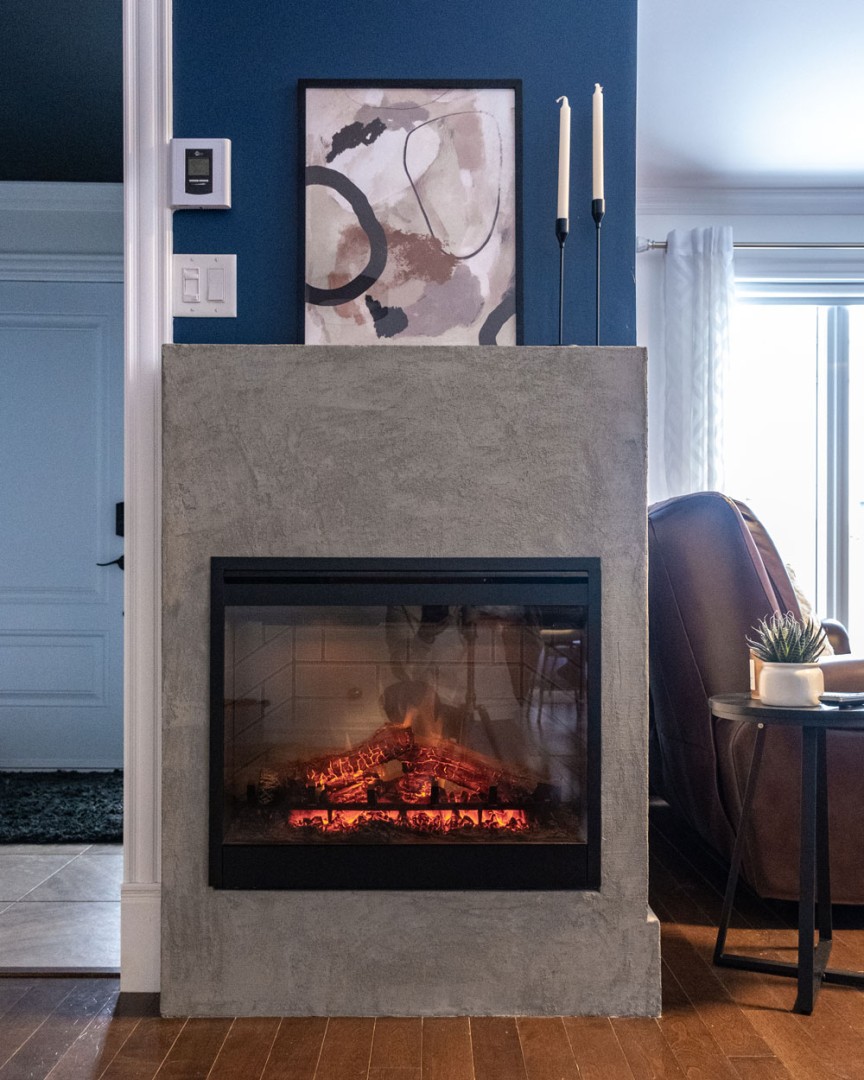 Fireplace - MicroConcrete - Aluminum
